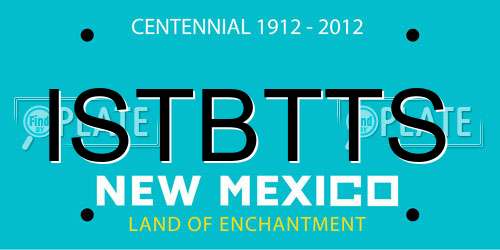 ISTBTTS New Mexico License Plate