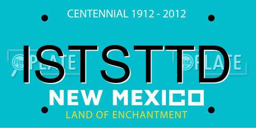 ISTSTTD New Mexico License Plate
