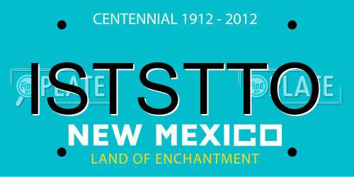 ISTSTTO New Mexico License Plate