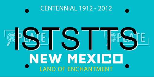 ISTSTTS New Mexico License Plate