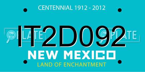 IT2D092 New Mexico License Plate