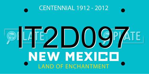 IT2D097 New Mexico License Plate