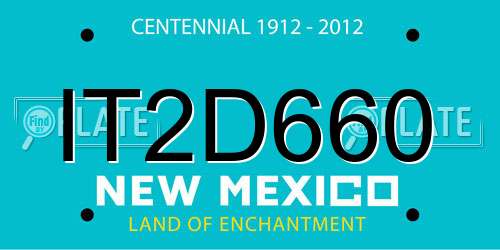 IT2D660 New Mexico License Plate