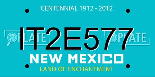 IT2E577 New Mexico License Plate