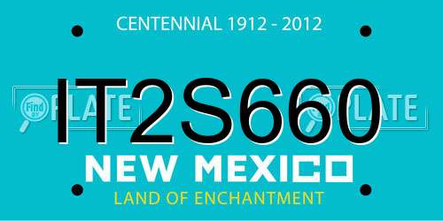 IT2S660 New Mexico License Plate