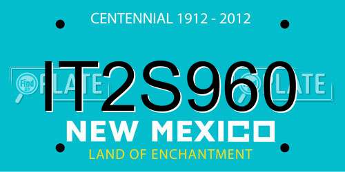 IT2S960 New Mexico License Plate