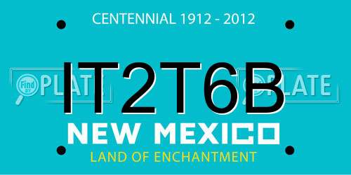 IT2T6B New Mexico License Plate