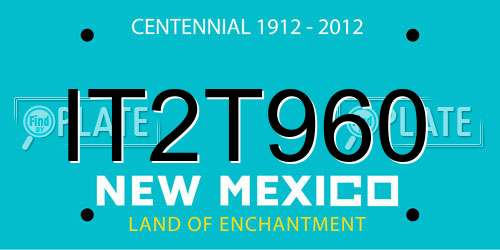 IT2T960 New Mexico License Plate