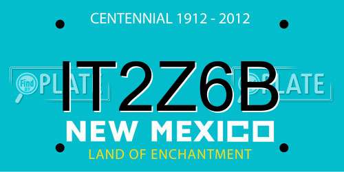 IT2Z6B New Mexico License Plate