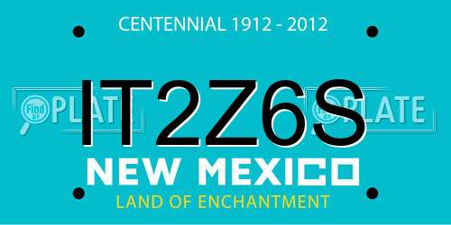 IT2Z6S New Mexico License Plate
