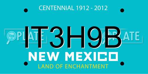 IT3H9B New Mexico License Plate