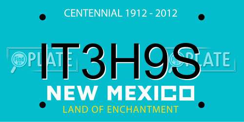 IT3H9S New Mexico License Plate
