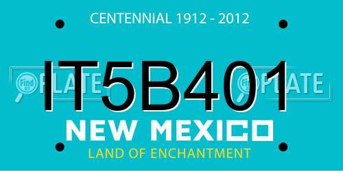 IT5B401 New Mexico License Plate