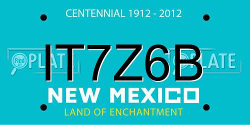 IT7Z6B New Mexico License Plate