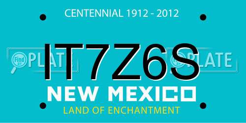 IT7Z6S New Mexico License Plate