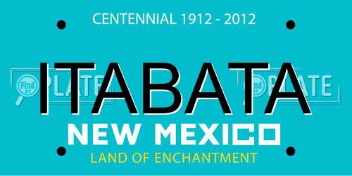ITABATA New Mexico License Plate