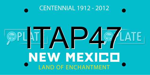 ITAP47 New Mexico License Plate
