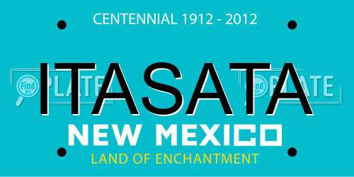 ITASATA New Mexico License Plate
