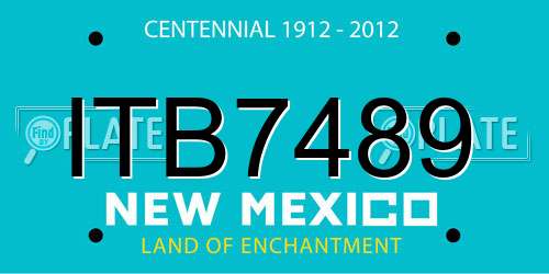 ITB7489 New Mexico License Plate