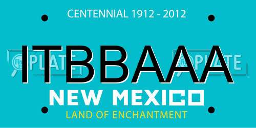 ITBBAAA New Mexico License Plate