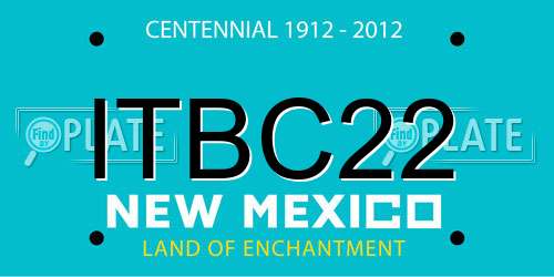 ITBC22 New Mexico License Plate