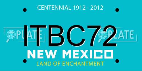 ITBC72 New Mexico License Plate