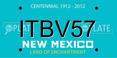 ITBV57 New Mexico License Plate