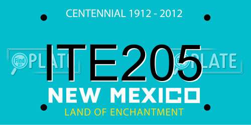 ITE205 New Mexico License Plate