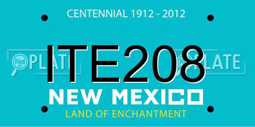ITE208 New Mexico License Plate