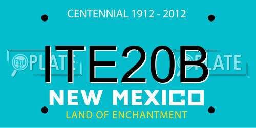 ITE20B New Mexico License Plate