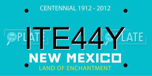 ITE44Y New Mexico License Plate