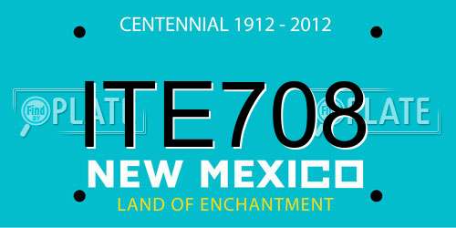 ITE708 New Mexico License Plate