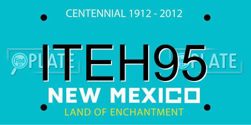 ITEH95 New Mexico License Plate