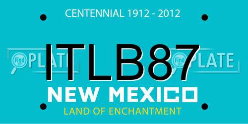 ITLB87 New Mexico License Plate