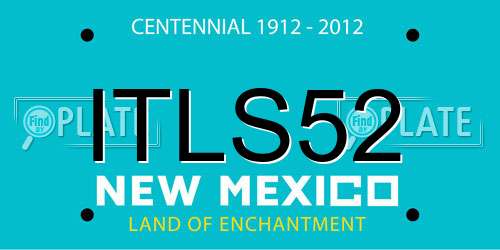 ITLS52 New Mexico License Plate