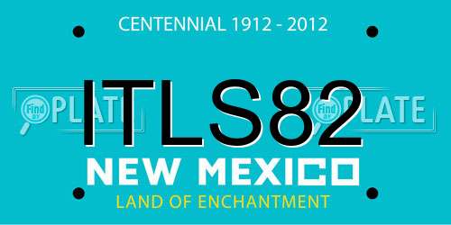 ITLS82 New Mexico License Plate