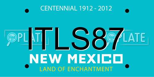 ITLS87 New Mexico License Plate