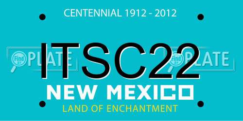 ITSC22 New Mexico License Plate