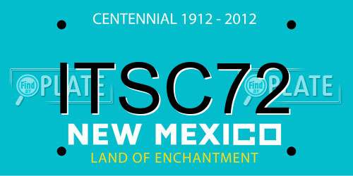 ITSC72 New Mexico License Plate