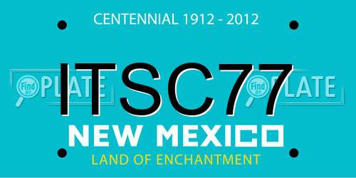 ITSC77 New Mexico License Plate