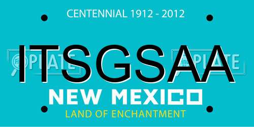 ITSGSAA New Mexico License Plate