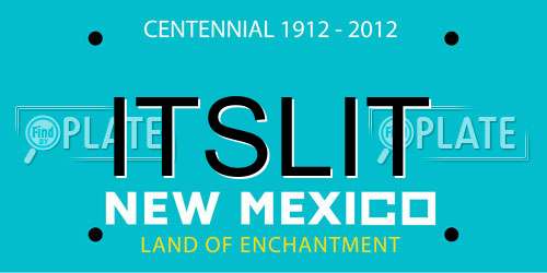 ITSLIT New Mexico License Plate