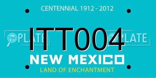 ITT004 New Mexico License Plate