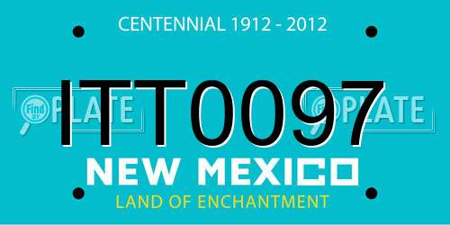 ITT0097 New Mexico License Plate