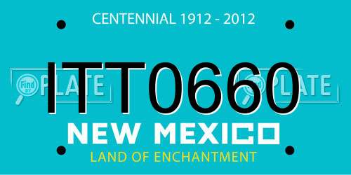 ITT0660 New Mexico License Plate