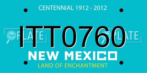 ITT0760 New Mexico License Plate
