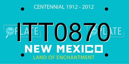 ITT0870 New Mexico License Plate