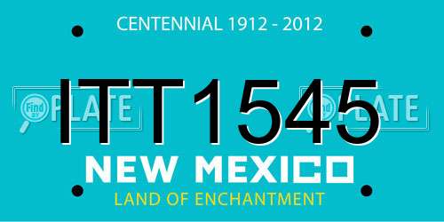 ITT1545 New Mexico License Plate