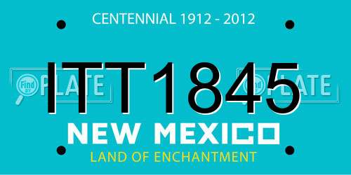 ITT1845 New Mexico License Plate