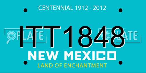 ITT1848 New Mexico License Plate